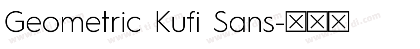Geometric Kufi Sans字体转换